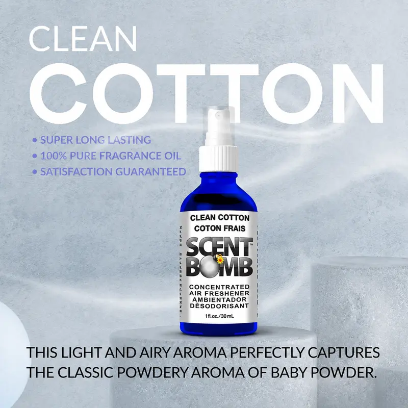 Scent Bomb Clean Cotton — concentrated air freshener spray
