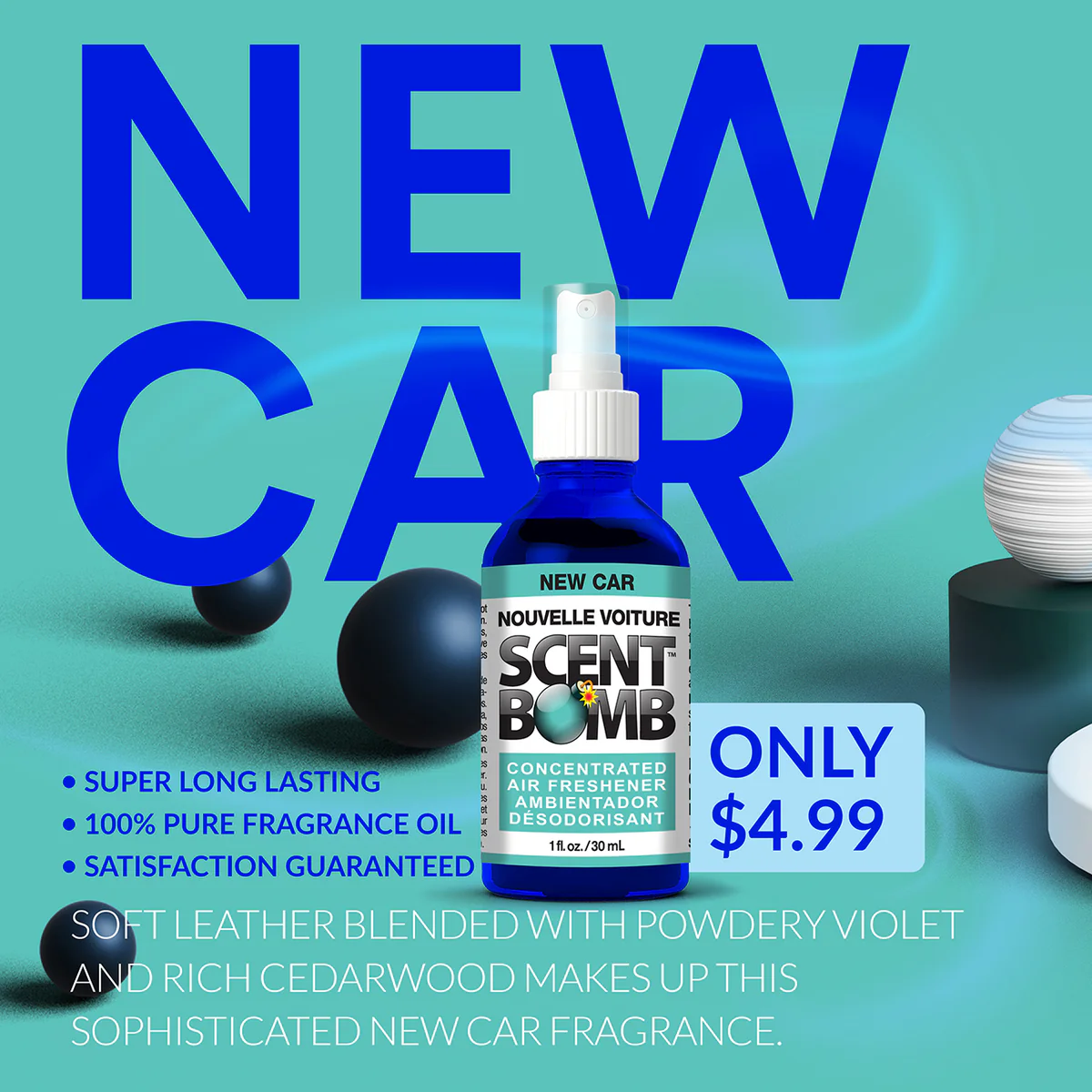 Scent Bomb New Car — concentrated air freshener spray