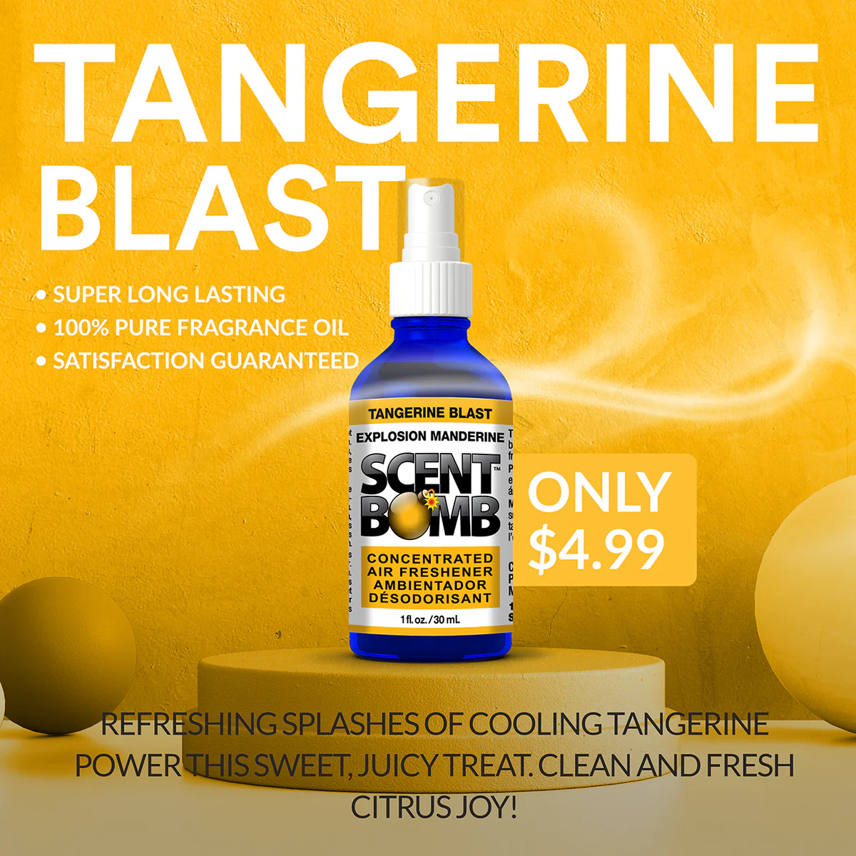 Scent Bomb Tangerine Blast — concentrated air freshener spray