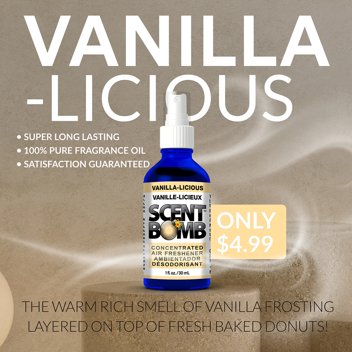 Scent Bomb Vanilla — concentrated air freshener spray